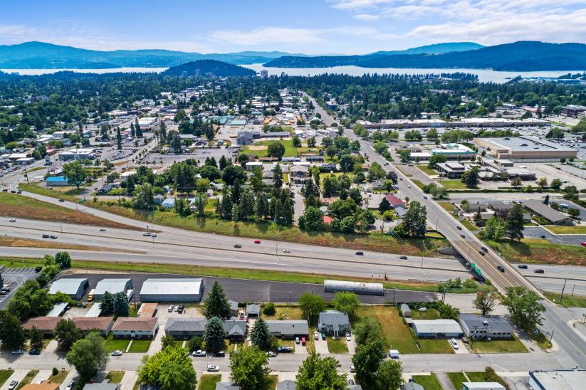 Coeur d'Alene commercial real estate aerial