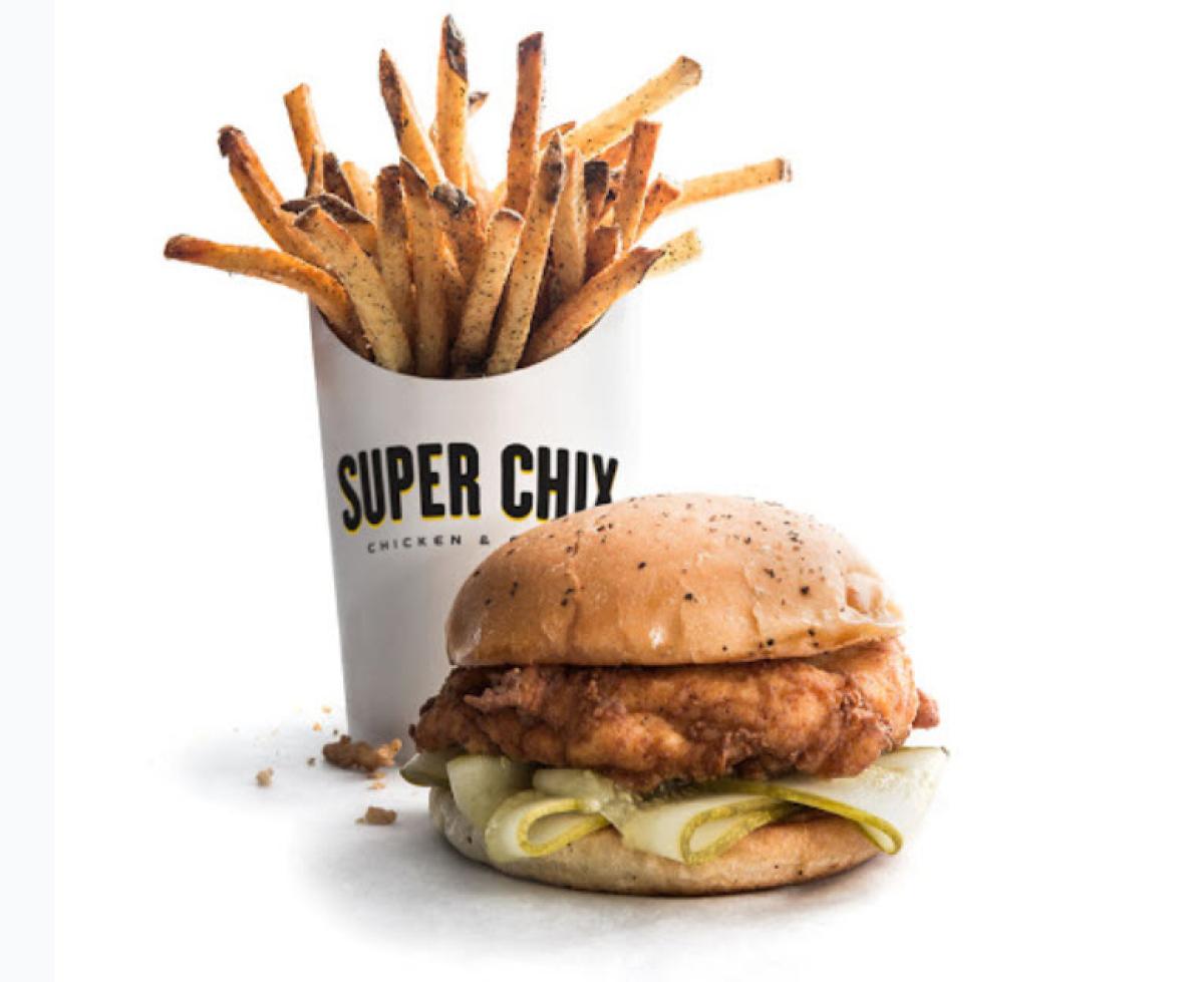 Super Chix restaurant french fries and sandwhich opens in Hillcrest Plaza