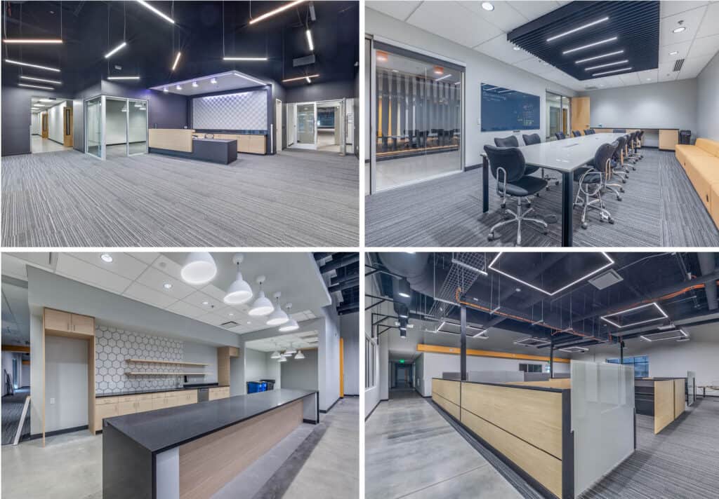 Interior views of Nampa R&D and manufacturing facility with modern design.